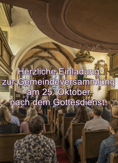 Einladung zur Gemeindeversammlung